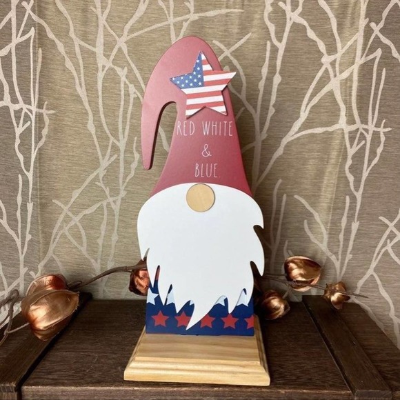 Rae Dunn Accents Rae Dunn Farmhouse Home Decor Table Top 4 July Usa Gnome America New Htf Rd